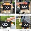 Cute Animal Car Trash Can, 2-Function Hanging Organizer with Tissue Dispenser - Plush Seat Back Storage Bag