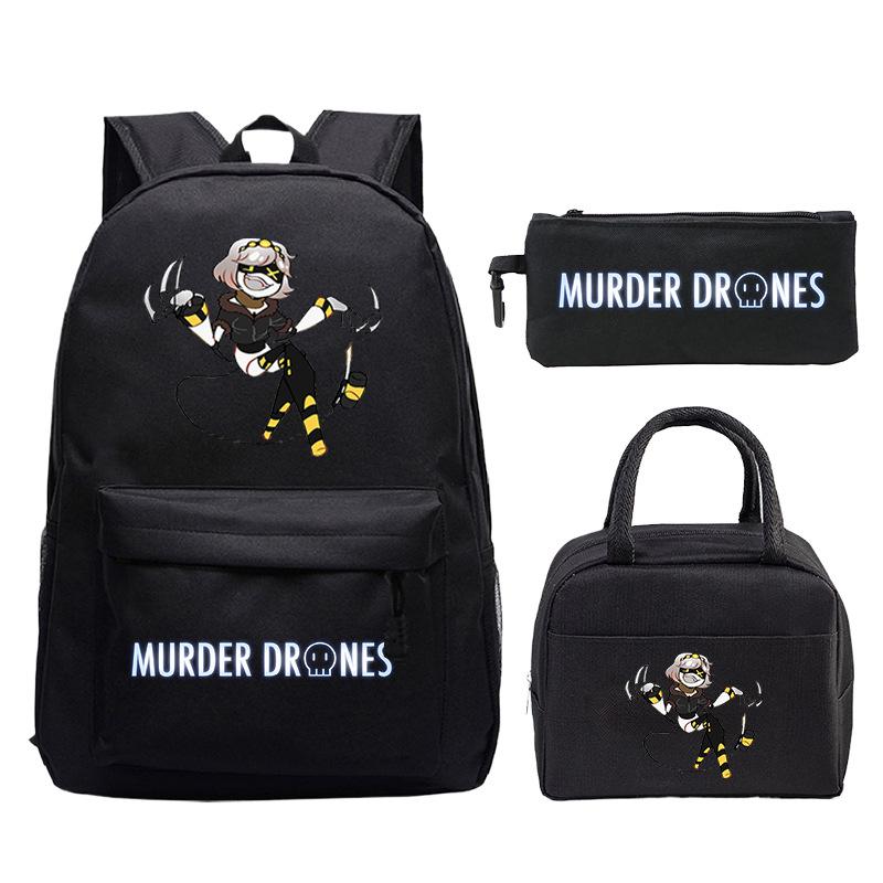 Drones Cartoon Printed Children'S Backpack Set Student School Bag Lunch Bag Casual Pencil Bag