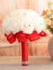 Cheapest PE Rose Bridesmaid Wedding Foam Flowers Rose Bridal Bouquet Ribbon Fake Wedding Bouquet