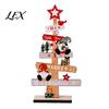Creative Christmas Tree Decorations Ornament, Wooden Letter Sign Decorative Charming Xmas Tabletop Ornaments Compact Stable Party Supplies for Holiday