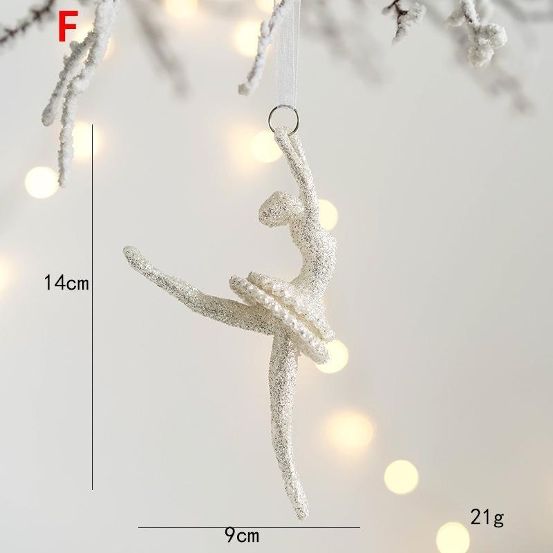 Рождественский белый блестящий ангел девочка подвески пентаграмма Счастливого Рождества украшения для елки для дома рождественские украшения подвески