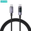 USAMS 100W PD Charging Cable, Compatible with Huawei and 30W Apple Devices, TYPE-C, 66W Capacity, Digital Display.