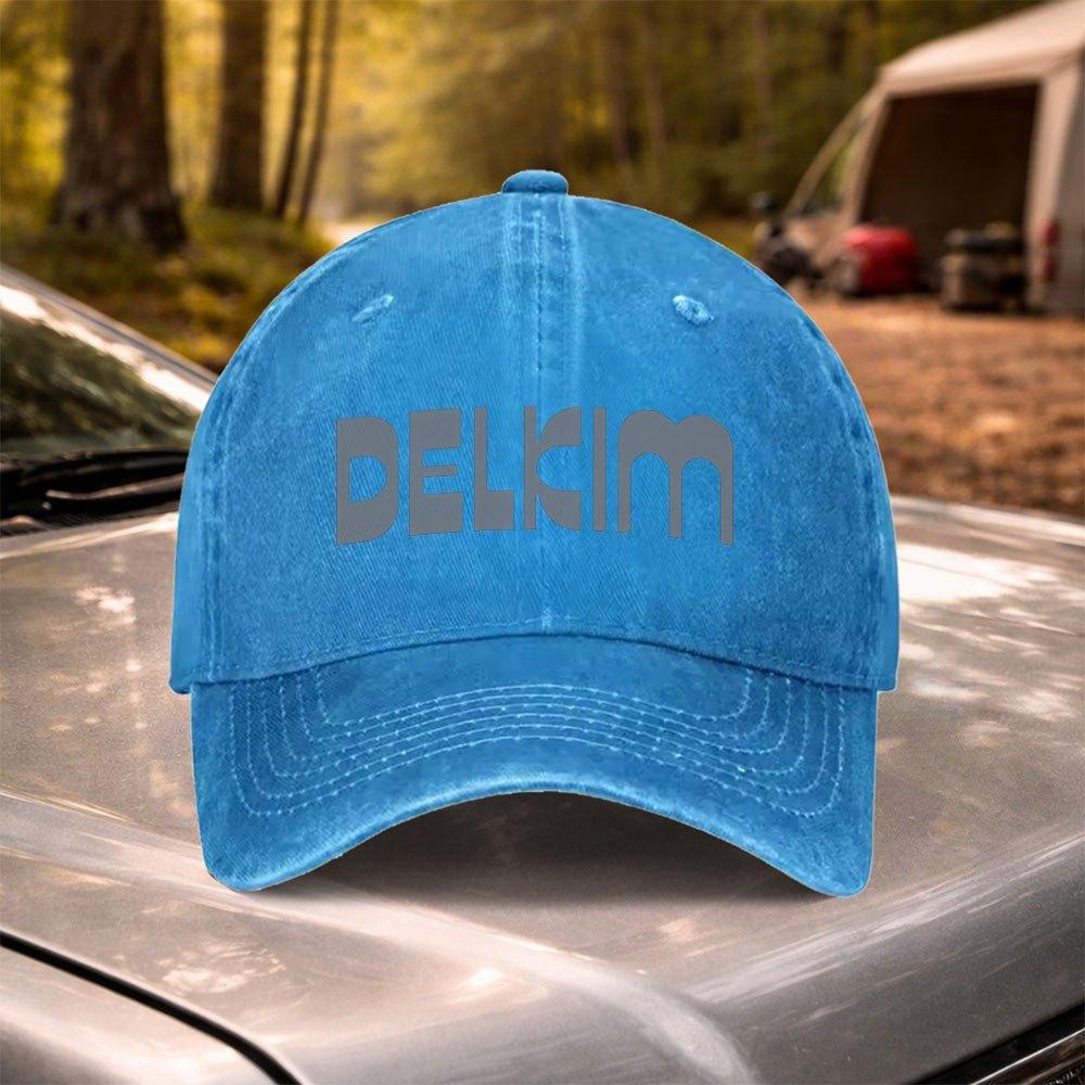 Кепка-бейсболка Delkim Vintage Washed с регулируемой застежкой-липучкой, унисекс, для женщин и мужчин, для активного отдыха, спорта, гольфа, путешествий, повседневной носки