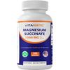 Vitamatic Сукцинат Магния 1000 мг на порцию - Содержит 90 мг Магния - 180 капсул в упаковке
