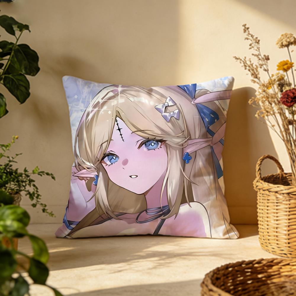 Hot CCartethyia Wuthering Wavesable Cushion Cover Versatile DoubleSided Pillow Case Fit for Sofa Bed Car Daily Decor