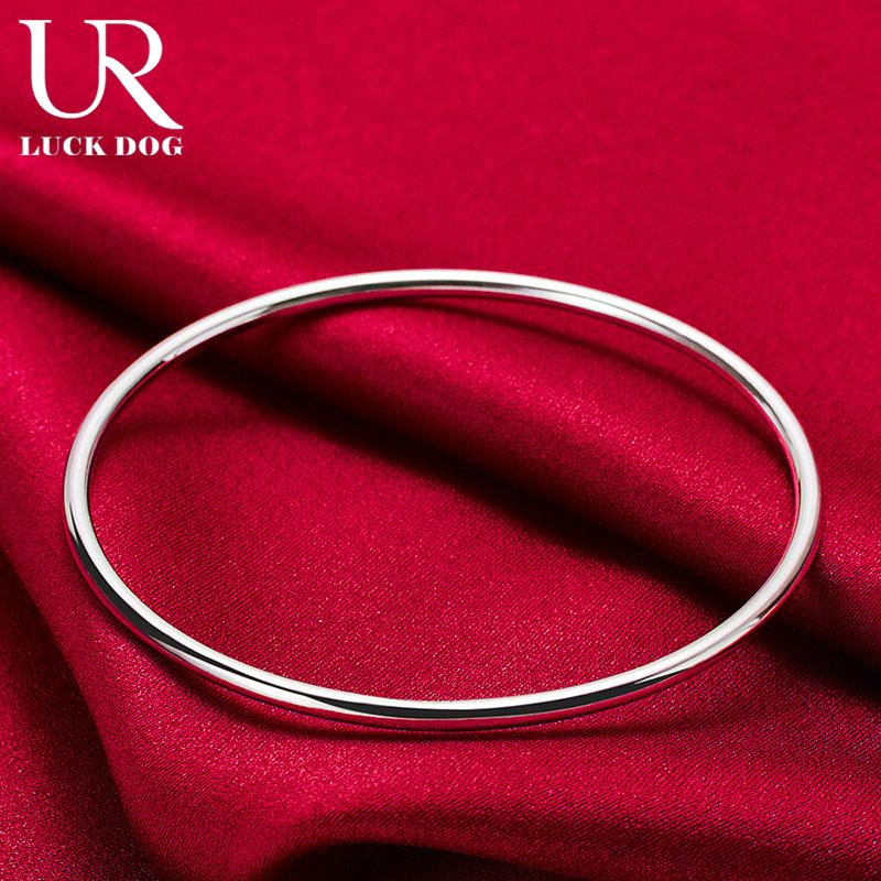 925 Sterling Silver Fashionable 3mm Smooth Bracelet Fashionable Wedding Jewelry