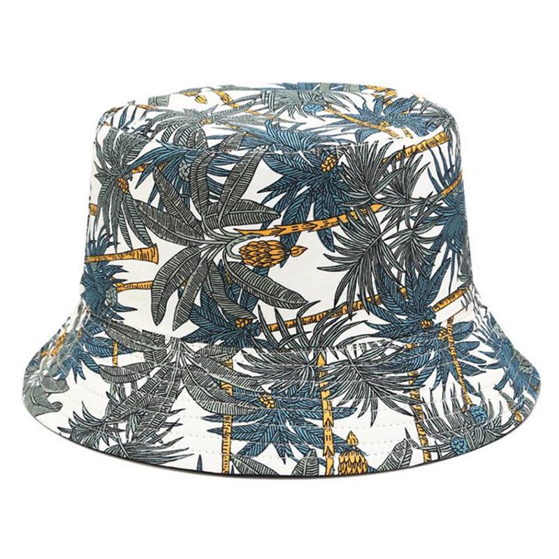 Double Sided Cartoon Graffiti Bucket Hat Travel Sun Cap Men Women
