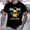 Модная футболка с коротким рукавом и мультяшным принтом для молодежи - европейский и американский стиль