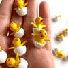 6/12pcs Miniature Resin Chick Figurines, Versatile Indoor & Outdoor Handcrafted Garden Animal Decor, for Various Room Types