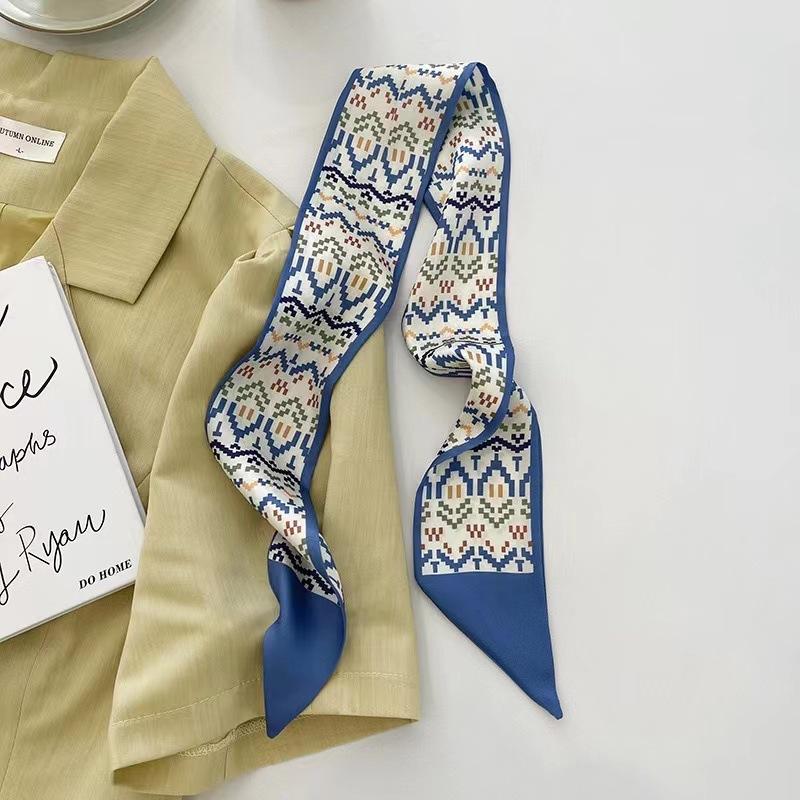 Шелковый шарф Qiandongge, повязка на голову в стиле ретро, завязанный хвост, бант, лента, повязка на голову, повязка на голову Mori Series