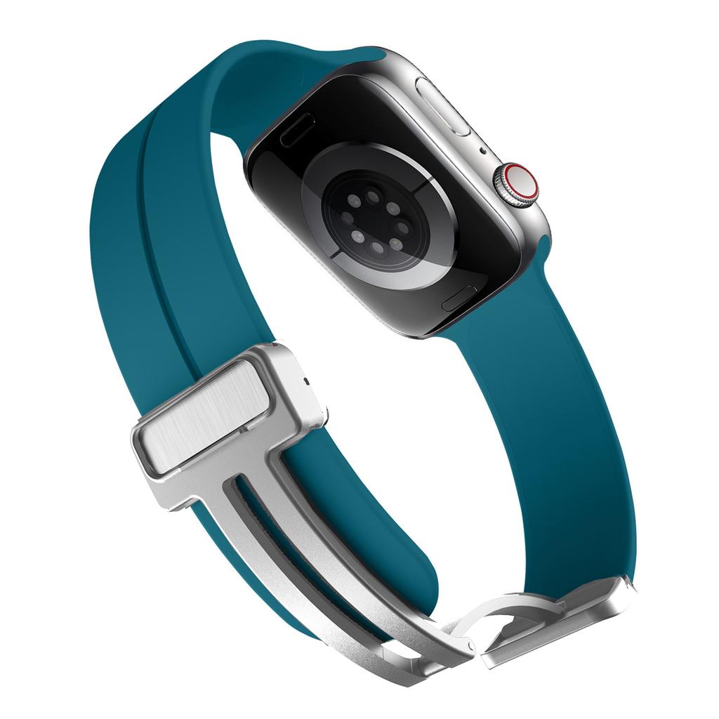 Strap For Apple watch bands 44mm 45mm 40mm 41mm 46mm 49mm Magnetic Silicone correa Bracelet iWatch Series 11 10 8 se 9 ultra 2 3