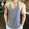 New Sports Vest Men'S Loose Summer Pure Cotton Fitness And Bodybuilding Quick Drying Sleeveless Shoulder White Base Shirt Sleeveless T-Shirt