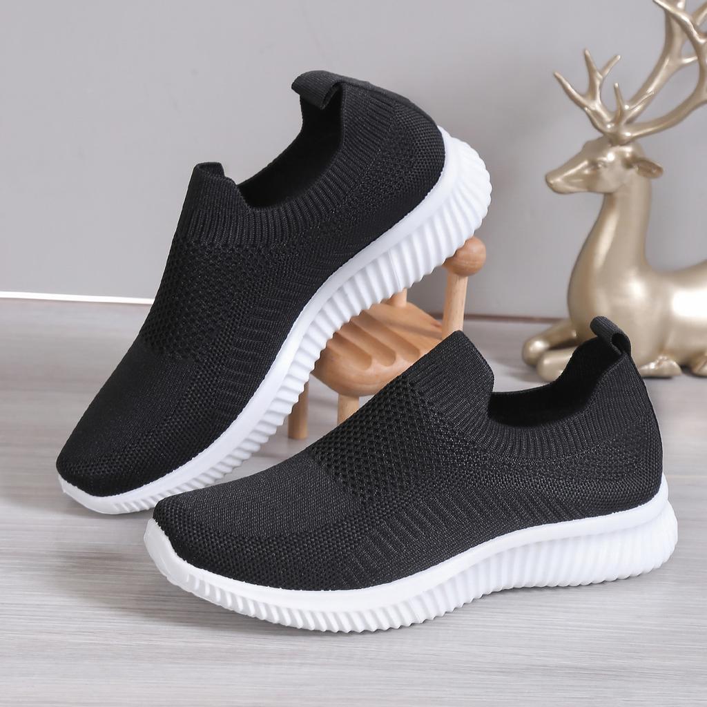 Women Vulcanized Shoes New High Quality Women Sneakers Slip On Flats Shoes Women Loafers Walking Flat