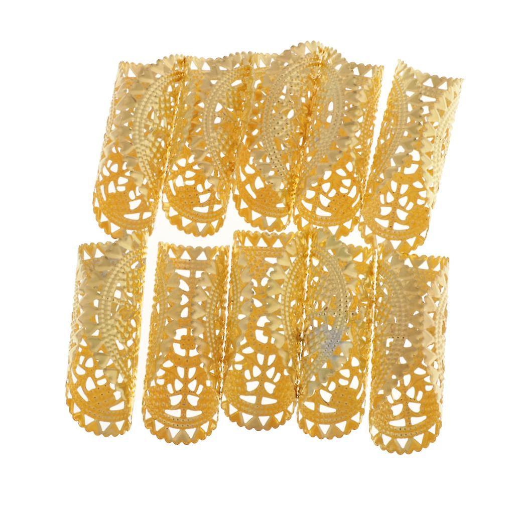 10x Golden Dreadlocks Hair Tubes Beads DIY Braid Clips Pendants Hair Jewelry
