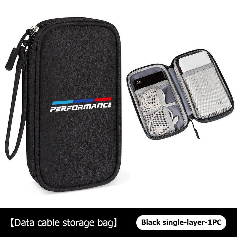 Universal Car Travel Portable Phone Data Line Key Storage Bag For BMW M E87 E30 E46 E28 E39 F18 F35 G03 F10 E93 F20 TKJLP1