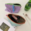 Plaid Makeup Bag Large Capacity Cotton Zipper Pouch Travel Clutch Cosmetic Organizer Storage for Women Girls