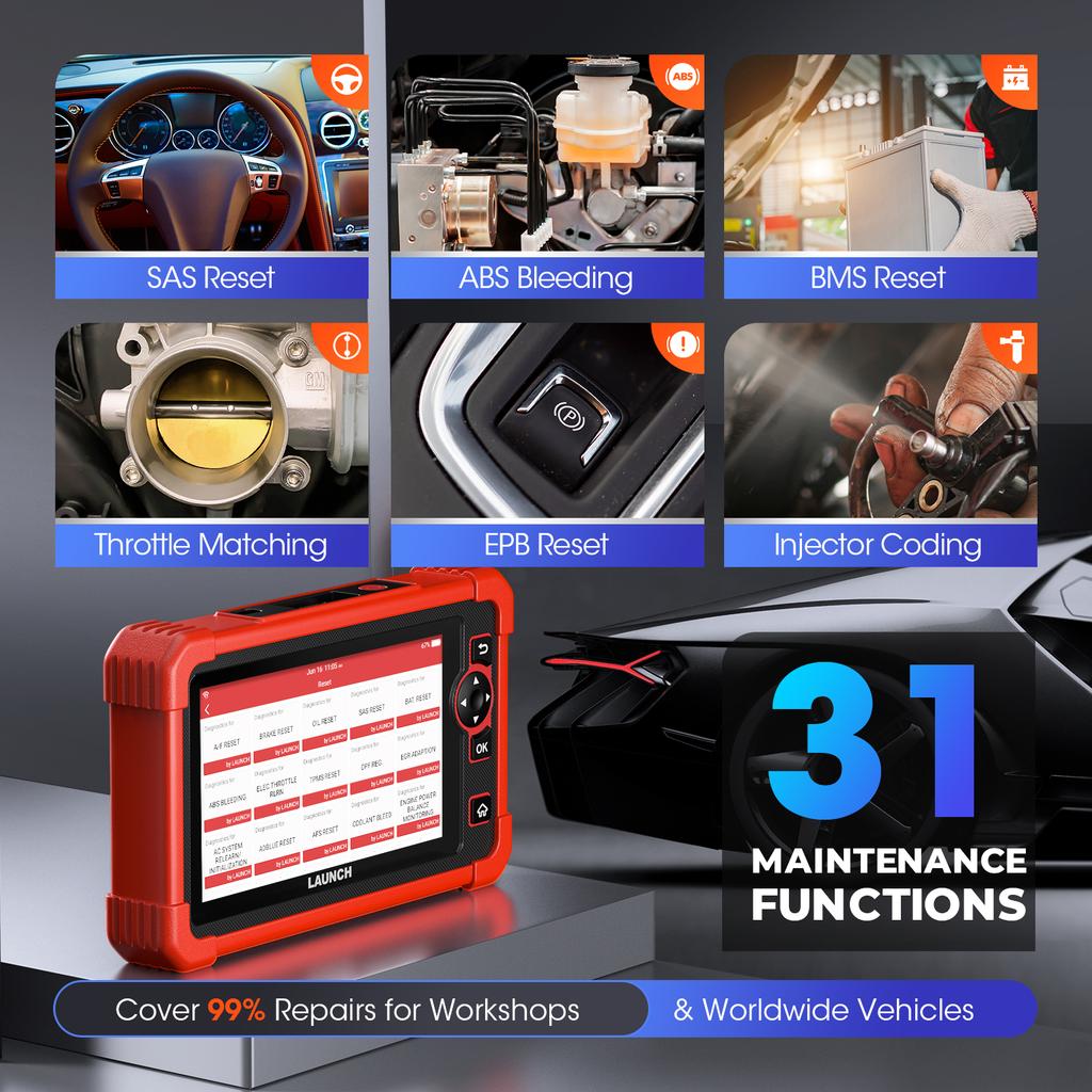 LAUNCH X431 CRP919X BT Wireless Bluetooth Diagnostic Tool OBD2 Car Scanner Bidirectional Automotive Diagnosis Tool