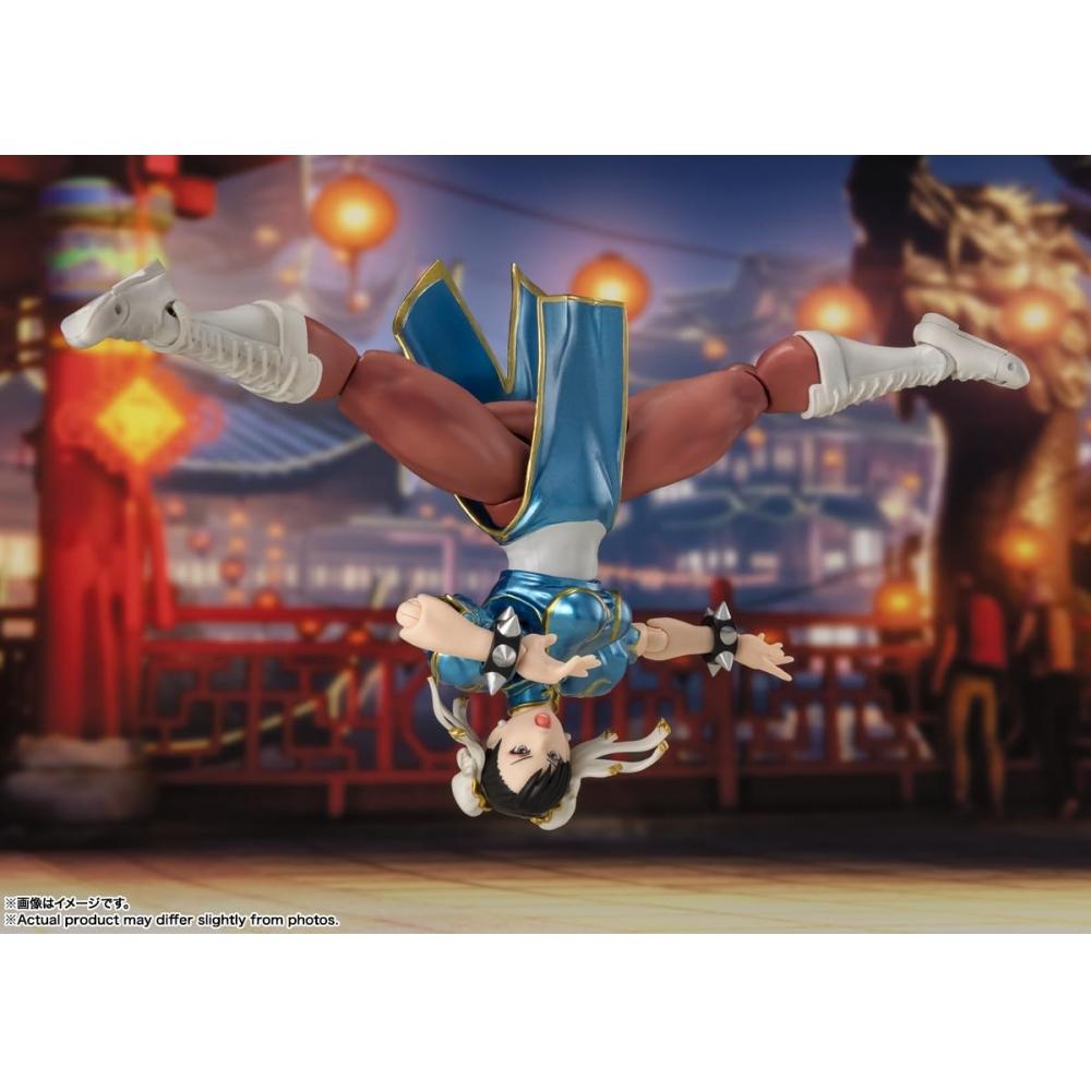 SHFiguarts Street Fighter Chun-Li -Наряд 2- Приблизительно. Подвижная фигура толщиной 150 мм, окрашенная из ПВХ и АБС-пластика