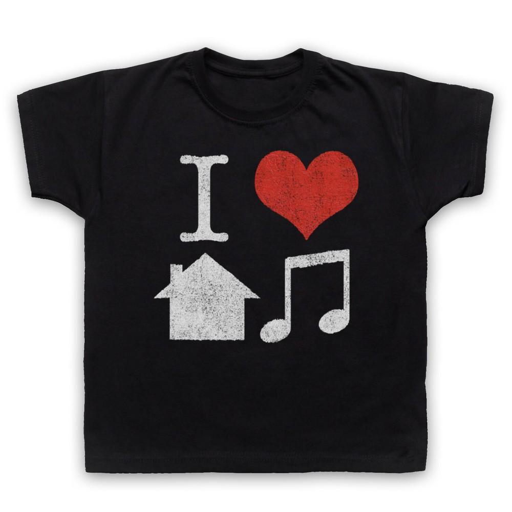 I Love House Music Slogan Retro Cool Clubbing Dj Kids Childs T-Shirt
