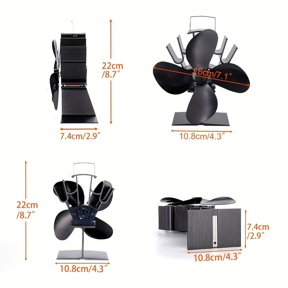 1 шт. Термоэлектрический вентилятор для печи, Энергоэффективный 4-лопастной вентилятор для камина для домашнего комфорта и экономии энергии