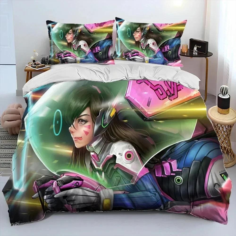 3D Печать OW Игра Overwatch DVA Комплект постельного белья Спальня Мягкие Современные покрывала Удобное Мягкое пододеяльник Удобный пододеяльник И наволочка