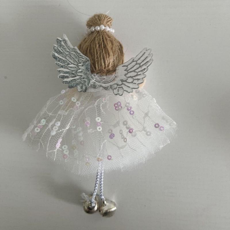 Festival Cloth Angel Hanging Doll Decoration Soft Edges Easy Install Holiday Wedding Birthday Party Decorative Accent