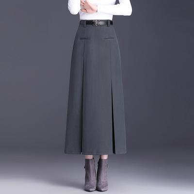 Юбка-бюст женская весна и осень Высококачественная плиссированная длинная юбка Юбка Хан Дабао Однотонная женская юбка с небольшой драпировкой, которая выглядит тонкой