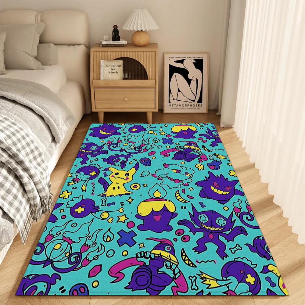 Fashion Entrance Mat Living Room Rugs Decoration P-Pokemon Balcony Super Absorbent Bathroom Rug Bedrooom Carpet for Kitchen Door