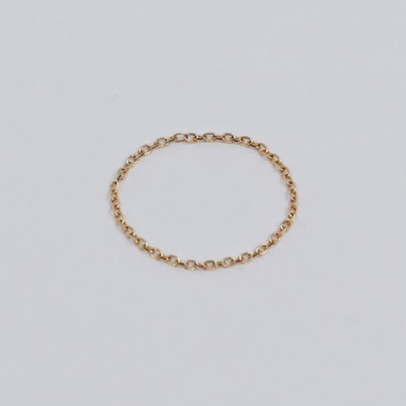 Минималистичное кольцо-цепочка из 14-каратного золота