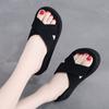 Женские тапочки и сандалии женские черные милые кавайные шлепанцы шлепанцы туфли внешняя высота натуральная кожа VIP премиум распродажа