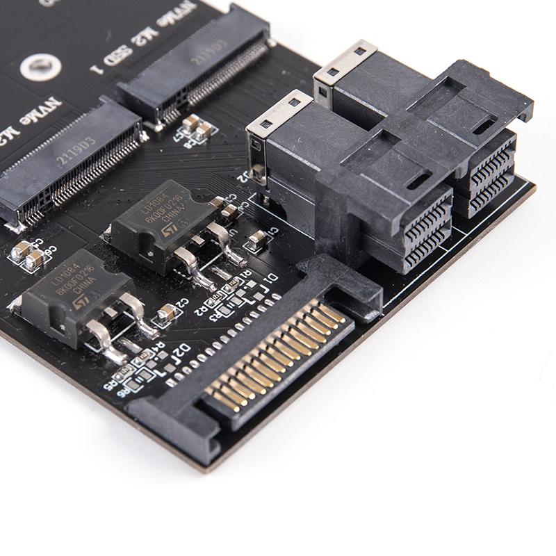 Двойной Sff-8643 U.2 к Nvme M.2 NGFF Ssd адаптер Ssd карта адаптер для материнской платы