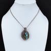 Fiesta Kingman Turquoise Pendant Copper Wire Wrapped Gemstone Pendant Multi Copper Turquoise Pendant Handmade Copper Jewelry Engagement Gift