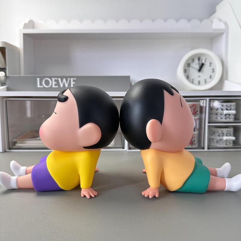 3D Crayon Shin chan Phone Stand Anime Cartoon DIY Crayon Shin chan Model Decoration Office Decor New Year Navided Party Gift