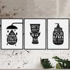 Save Water Shower Together Funny Bathroom Signs Posters and Prints Modern Minimalist Canvas Painting Wall Art Toilet Decoration