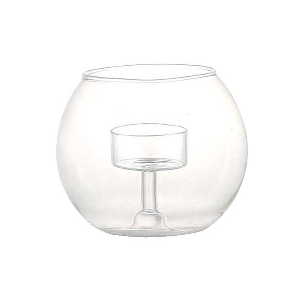 Dulton Glass Ball Candle Holder, Medium, Clear, BG023-1