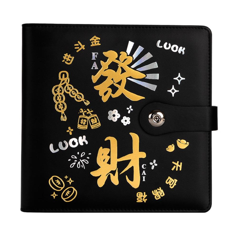 Бюджетная папка-регистратор с отрывными листами, цветная, блестящая, из искусственной кожи, органайзер для планирования, экономия денег, папка-регистратор на 50 листов