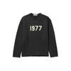 Fear of God Essentials Свитер с необработанным краем, принтом с номером и флокированием, мужской свитер, коллекция 1977 года, Железный FOG-SS22-010