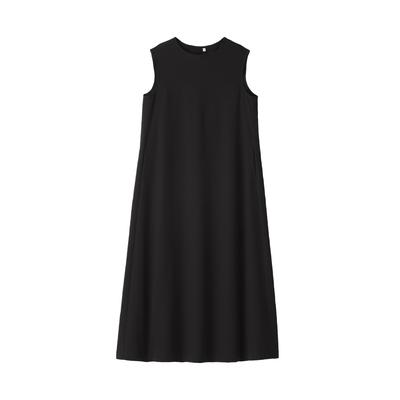 MUJI Дышащее Эластичное Футбольное Безрукавное Платье Женское, Черное, L, Размер BC2LOA5S