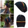 Striped Color Jamaica Knitted Hat Beanies Pullover Skull Caps Weaving Reggae Hat  Winter Autumn