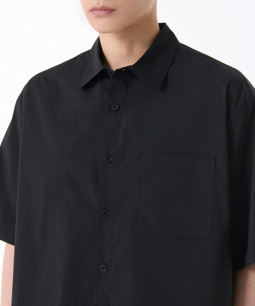 MUSINSA STANDARD [Cooltandard] Relaxed Nylon Short Sleeve Shirt [Black]