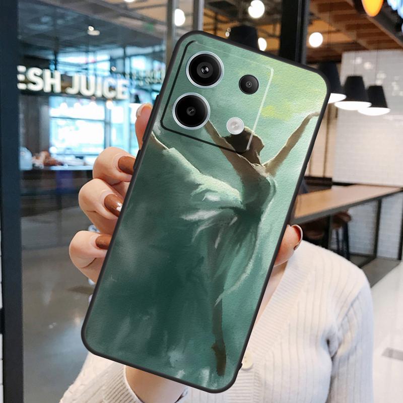 Чехол Балерина Танцовщица Для Xiaomi Redmi Note 14 Pro 10 11 12 13 15 Pro Plus Redmi 15 10C 12C 13C 14C 15C Обложка