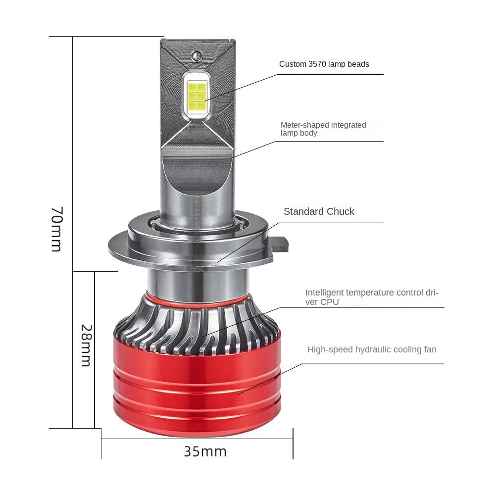 Мощные автомобильные фары мощностью 120 Вт с лампами H4/H7, универсальные светодиодные автомобильные фары H1H4 H7 H8/9/11 9005 9006 9012 Высокая яркость