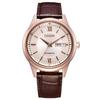 NY4052-16A Men's Mechanical Watch, Day & Date, Waterproof, Silver, Official Japanese Product, Brown