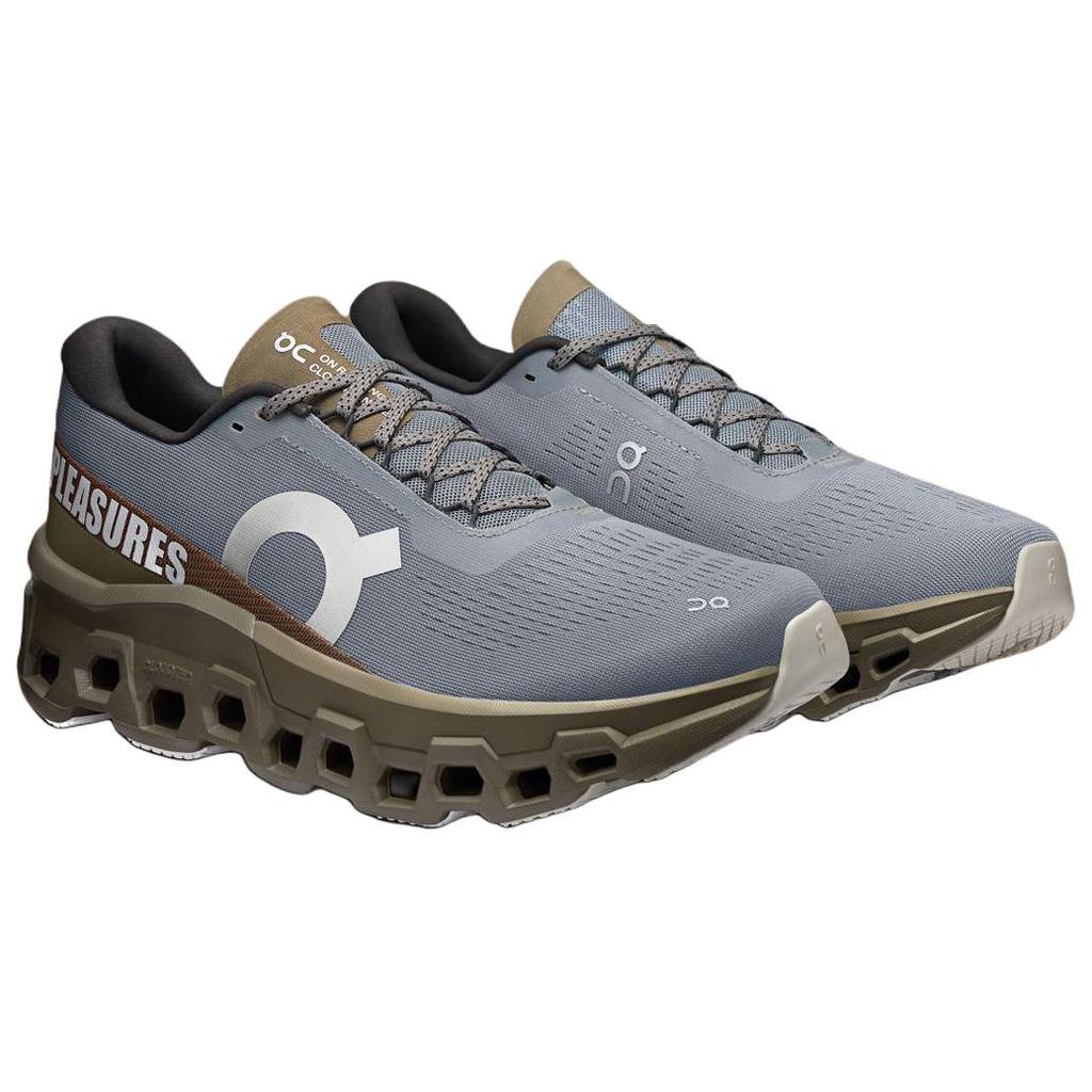 The Loop Running Supply X Pleasures X  Cloudmonster 2 Mist Olive Women Sneakers Grey 3WF10393192
