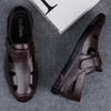 Роскошные брендовые мужские сандалии из натуральной кожи, мокасины, мужские деловые модельные сандалии в итальянском стиле, кожаная обувь ручной работы, мужские сандалии