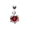 Bien Vetu Red Moissanite Pendant 1 Carat Simple Prong 471