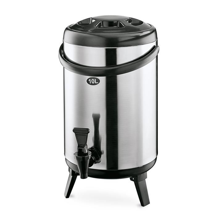 Thermocontenant 10L avec robinet, isolation double paroi, pieds pliables