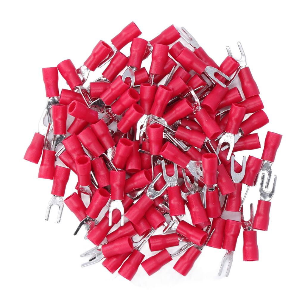 100 шт. Набор изолированных вилочных разъемов 22‑16AWG для обжима проводов для оборудования