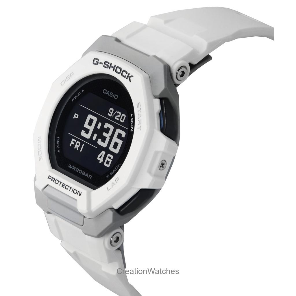 Casio G-Shock G-Squad Digital Smartphone Link White Bio-Based Resin Quartz GBD-300-7 200M Men's Watch