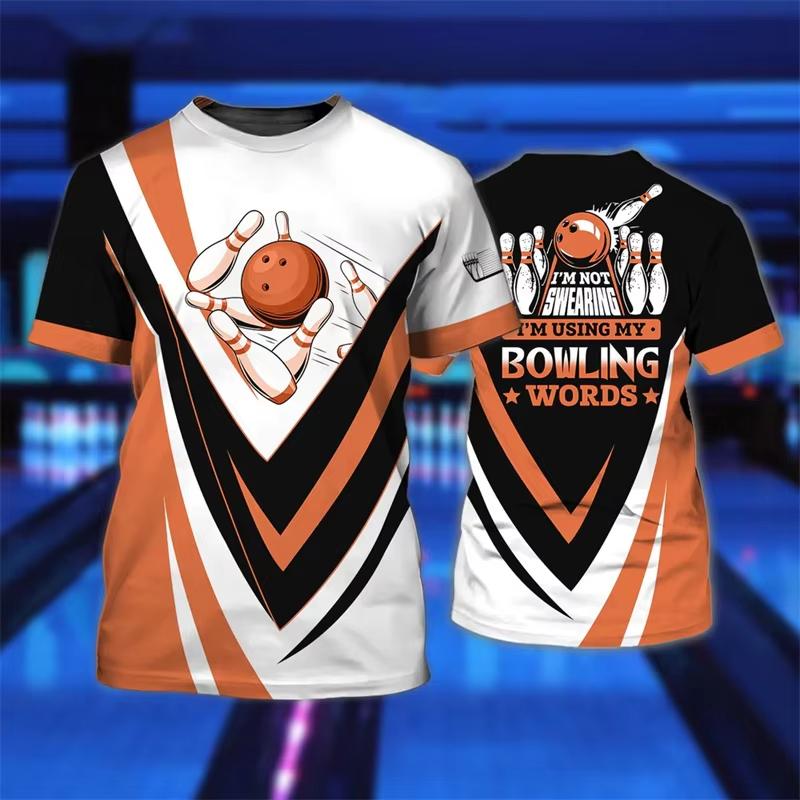Модная 3D-печать Боулинг Футболка Мужская Женская Повседневная Мода Спорт Мужская Футболка Уличная Одежда Футболки Топы Женская Футболка Детская Футболка Y2k
